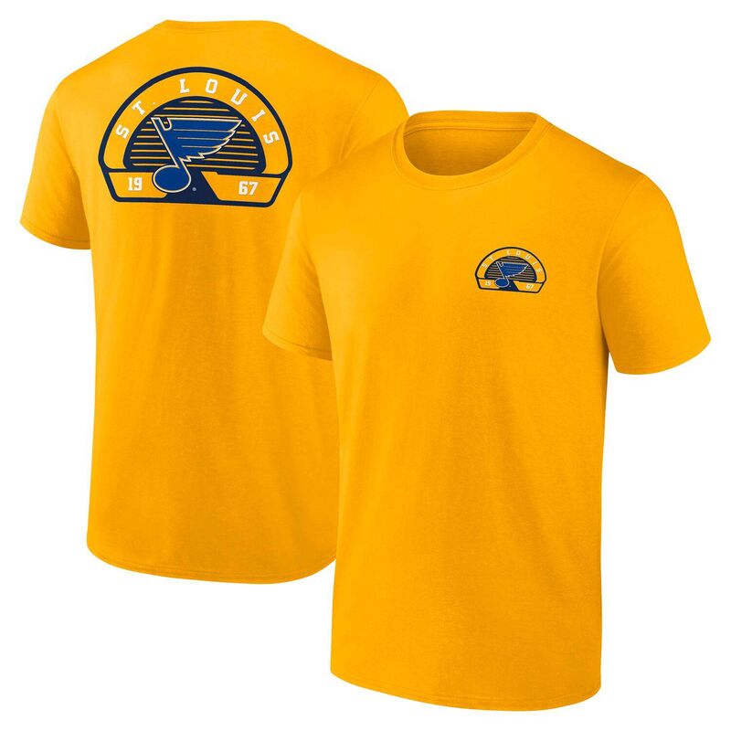 ファナティクス メンズ トップス Tシャツ Men's Fanatics Gold St. Louis Blues Valor T-Shirt Blu Gold ゴールド