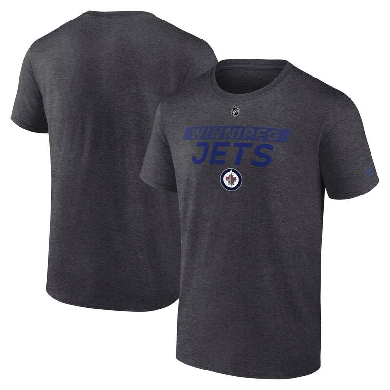 ファナティクス メンズ トップス Tシャツ Men's Fanatics Heather Charcoal Winnipeg Jets Authentic Pro Core Primary T-Shirt Jts Charco チャコール