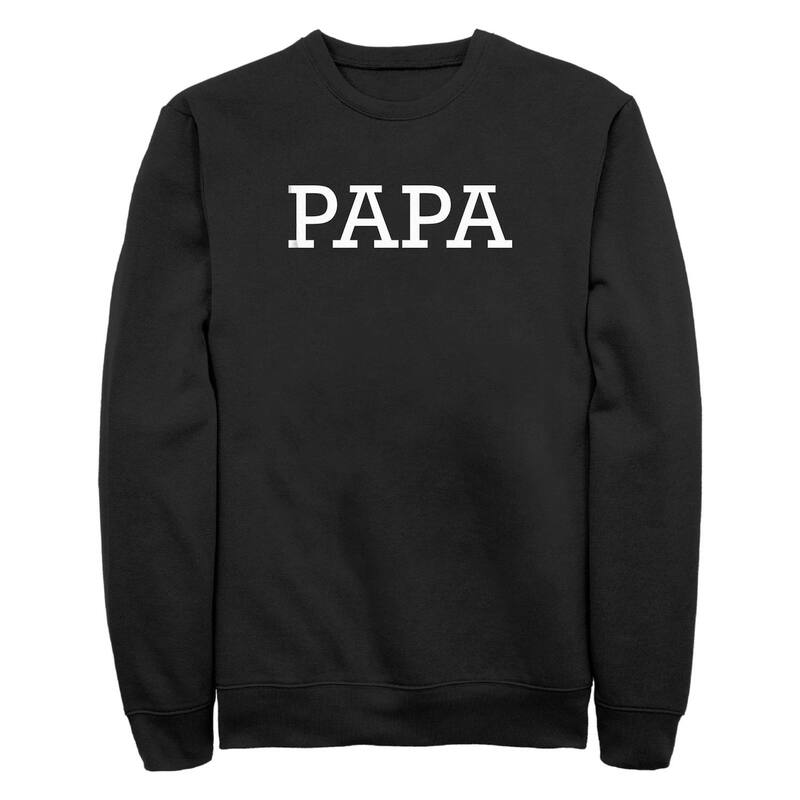アニメキャラクター メンズ トップス Tシャツ スウェットール フリース グラフィック Licensed Character Big & Tall Papa Graphic Fleece Sweatshirt Black ブラック