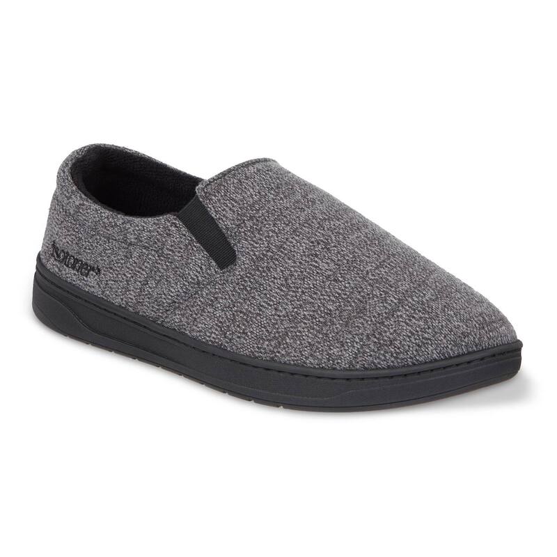 アイソトナー メンズ シューズ サンダル ニット Isotoner Brady Men's Knit Closed Back Slippers Black ブラック