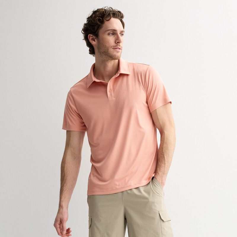 Tek Gear メンズ トップス Tシャツ ポロシャツ Men's Tek Gear Dry-Tek Polo Shirt Brittany Blush Grid ブラッシュ