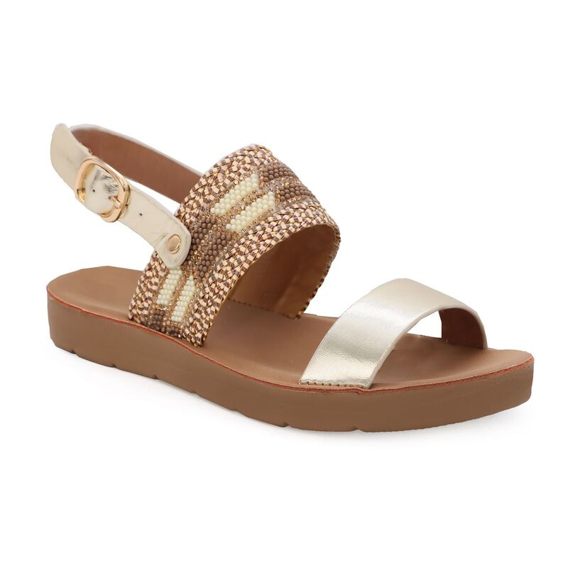 ヨキ レディース シューズ サンダル Yoki Brynn-45Y Beaded Open-Toe Little Kids Girls Backstrap Sandals Gold ゴールド|ReVida 店