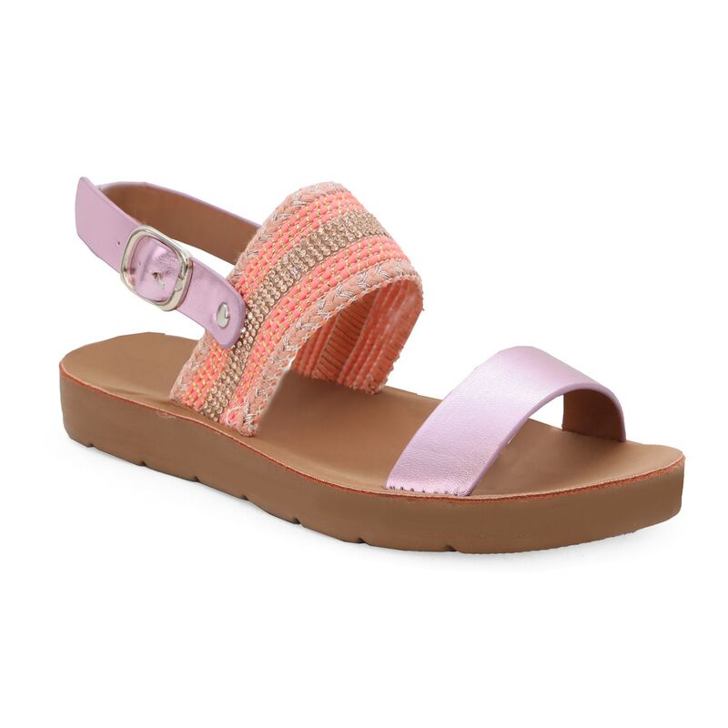 ヨキ レディース シューズ サンダル Yoki Brynn-45Y Beaded Open-Toe Little Kids Girls Backstrap Sandals Pink ピンク|ReVida 店