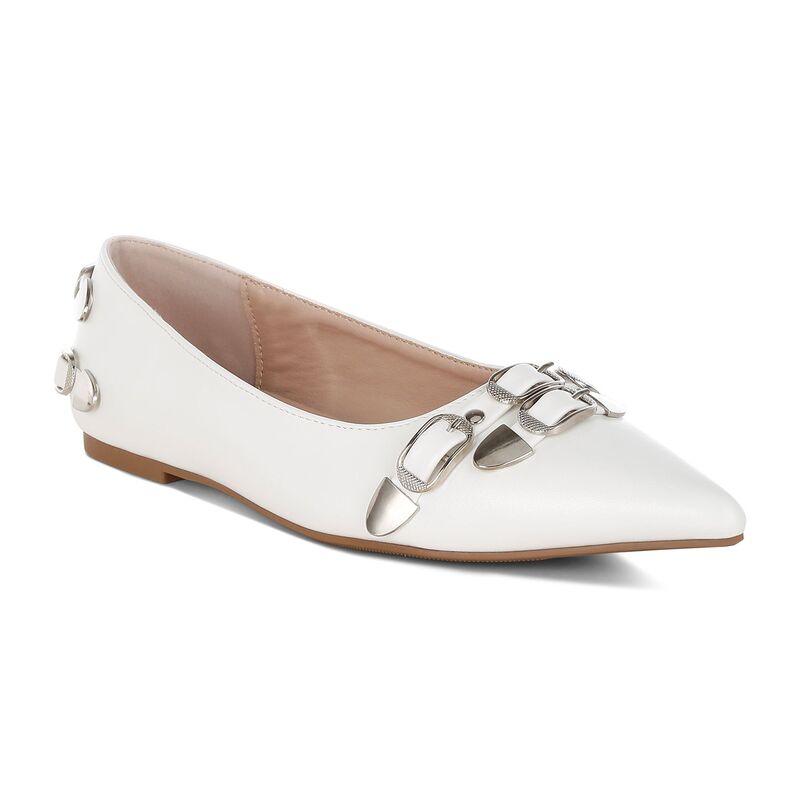 ロンドンラグ レディース シューズ サンダル London Rag Ballerinas Women's Flats White ホワイト