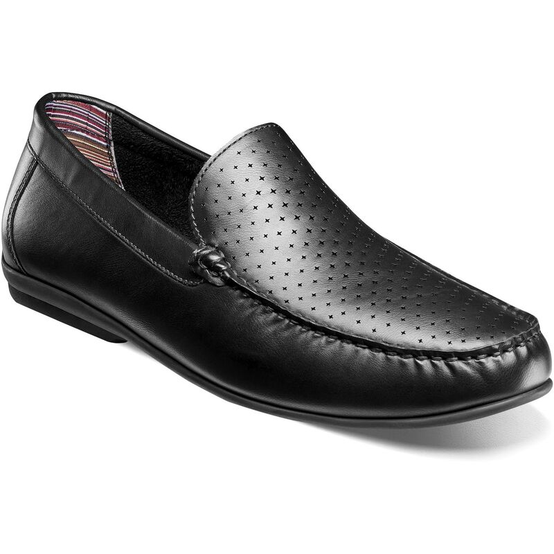 ステイシーアダムス メンズ シューズ スリッポン・ローファー Stacy Adams Conroy Men's Moc Toe Slip-On Shoes Black ブラック｜ReVida 店