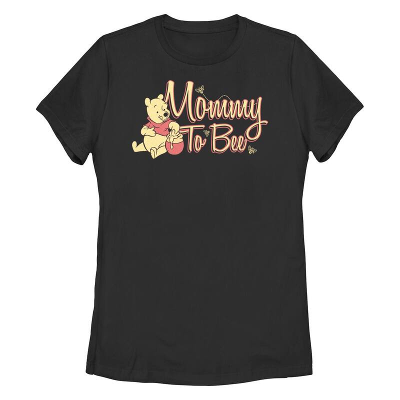 ディズニー レディース トップス Tシャツ グラフィック Disney's Winnie The Pooh Mommy To Bee Women's Graphic Tee Black ブラック