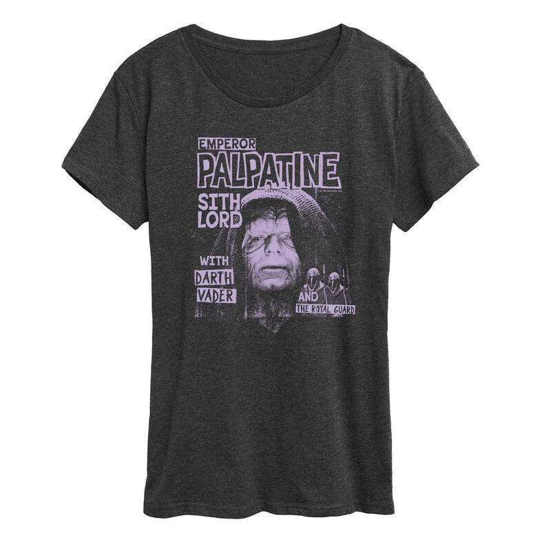 スター ウォーズ レディース トップス Tシャツ グラフィック Women'star Wars Emperor Palpatine Graphic Tee Heather Charcoal チャコール