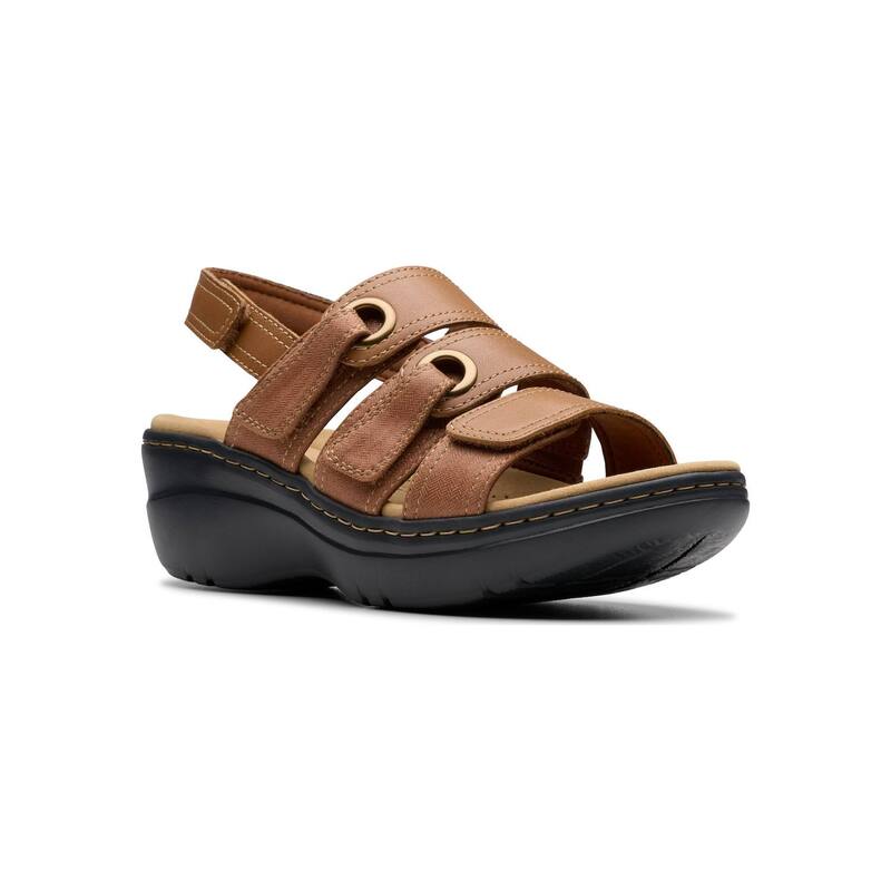 クラークス レディース シューズ サンダル Clarks Merliah2 Women's Wedge Sandals Tan Leather タン