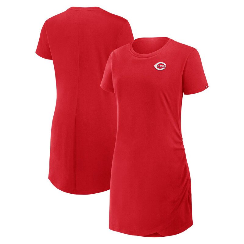 ファナティクス レディース トップス ワンピース ドレープ ギャザー Tシャツ Women's Fanatics Red Cincinnati Reds Ruchedrape T-Shirt Dress Red レッド