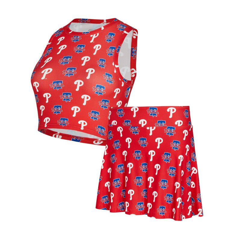 アンブランデッド レディース アンダーウェア ナイトウェア ニット Unbranded Women's Conceptsport Red Philadelphia Phillies Knitank Top & Skort Set Phl Red レッド