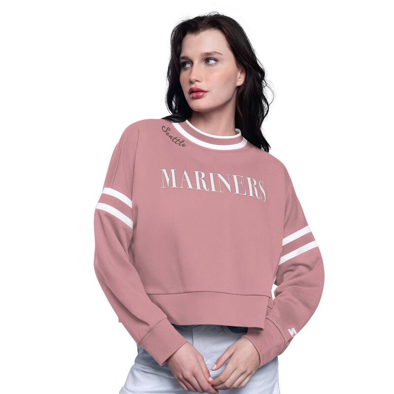 スターター レディース トップス Tシャツ スウェット クロップド Women'starter Pink Seattle Mariners Power Play Cropped Pullover Sweatshirt Mns Pink ピンク 16,316円
