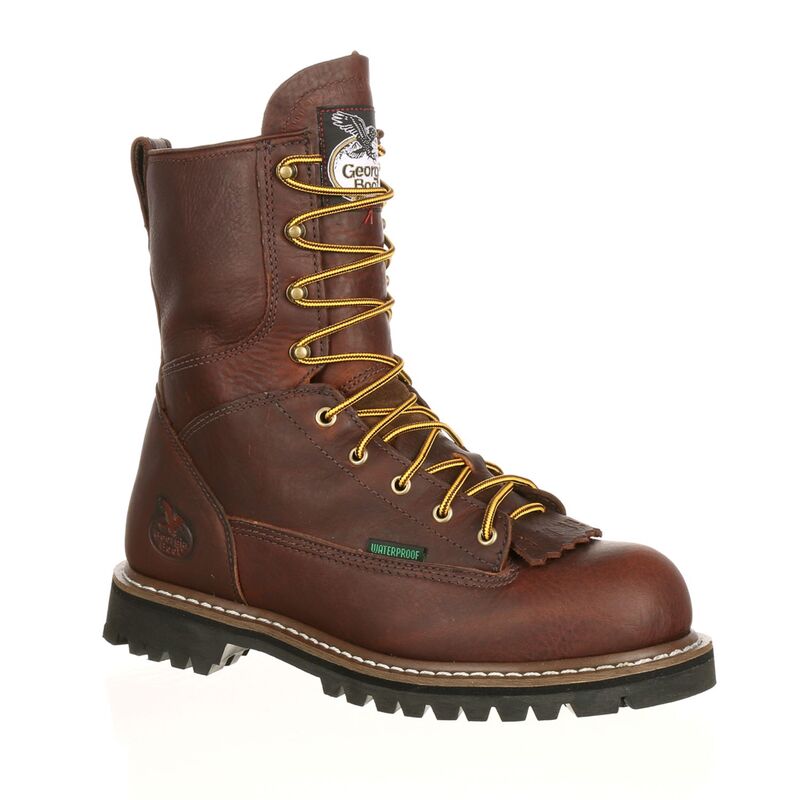 ジョージアブーツ メンズ シューズ ブーツ・レインブーツ プルオーバー Georgia Boots Classic Men\u0027s 8-Inch Waterproof Steel Toe Work Boots Chocolate 黒茶