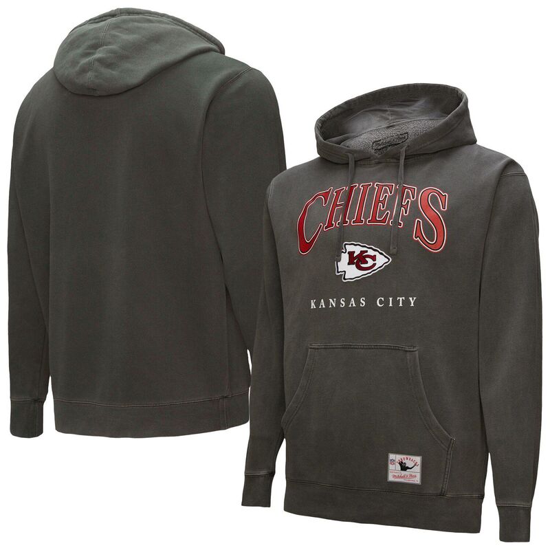 ミッチェル&ネス メンズ トップス Tシャツ パーカー Mitchell & Ness Gray Kansas City Chiefs Pullover Hoodie Chf Grey グレー