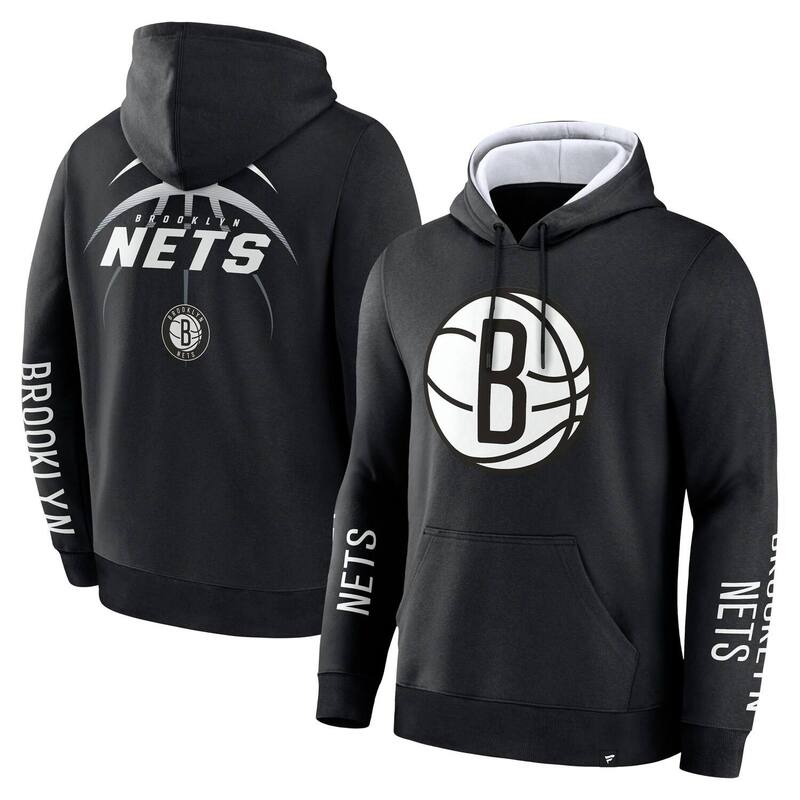 ファナティクス メンズ トップス Tシャツ パーカー Men's Fanatics Black Brooklynets Legacy Guard Pullover Hoodie Net Black ブラック｜ReVida 店
