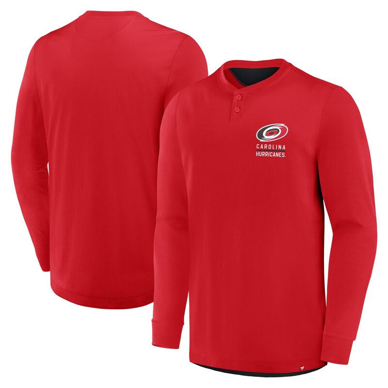 ファナティクス メンズ トップス Tシャツ Men's Fanatics Red Carolina Hurricanes Adrenaline Push Long Sleeve T-Shirt Hured レッド