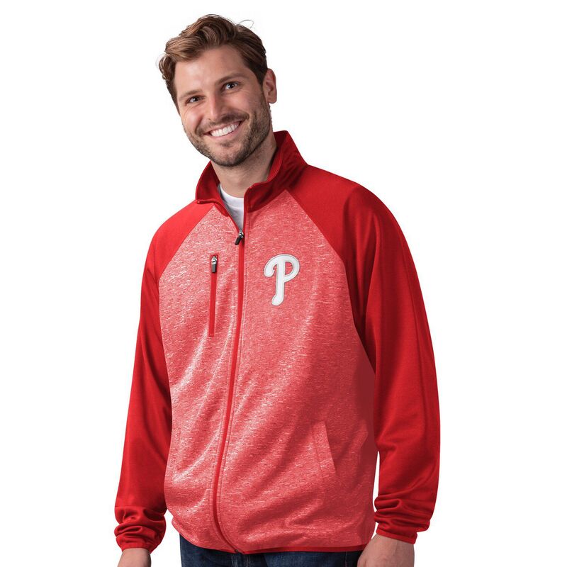 カール バンクス メンズ アウター ジャケット・ブルゾン Men's G-III Sports by Carl Banks Red Philadelphia Phillies Runners Raglan Full-Zip Track Jacket Phl Red レッド