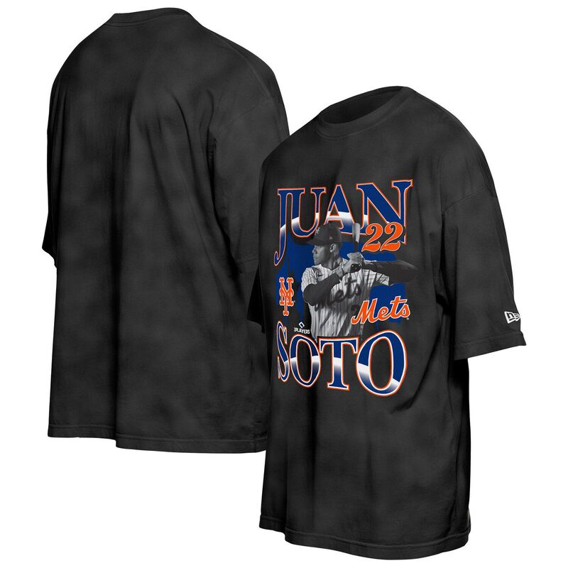 ニューエラ メンズ トップス Tシャツ Men New Era Juan Soto Black New York Mets Batter Uplayer T-Shirt Met Black ブラック