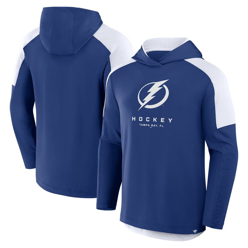 ファナティクス メンズ トップス Tシャツ パーカー Men's Fanatics Blue Tampa Bay Lightning Meta Game Transitional Pullover Hoodie Lgh Blue ブルー