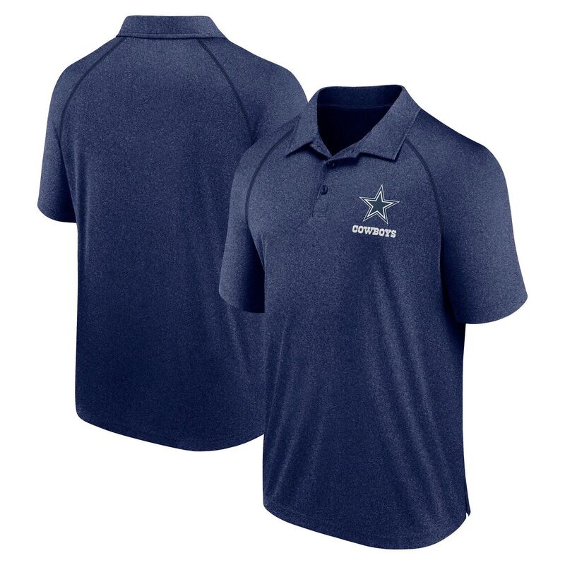 アンブランデッド メンズ トップス Tシャツ ポロシャツ Unbranded Men's Heather Navy Dallas Cowboys Making Waves Raglan Polo Cow Navy ネイビー|ReVida 店