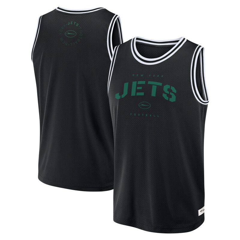 ファナティクス メンズ トップス Tシャツ ジャージー Men's Fanatics Black New York Jets Elements Future Ground Jersey Tank Top Jet Black ブラック｜ReVida 店