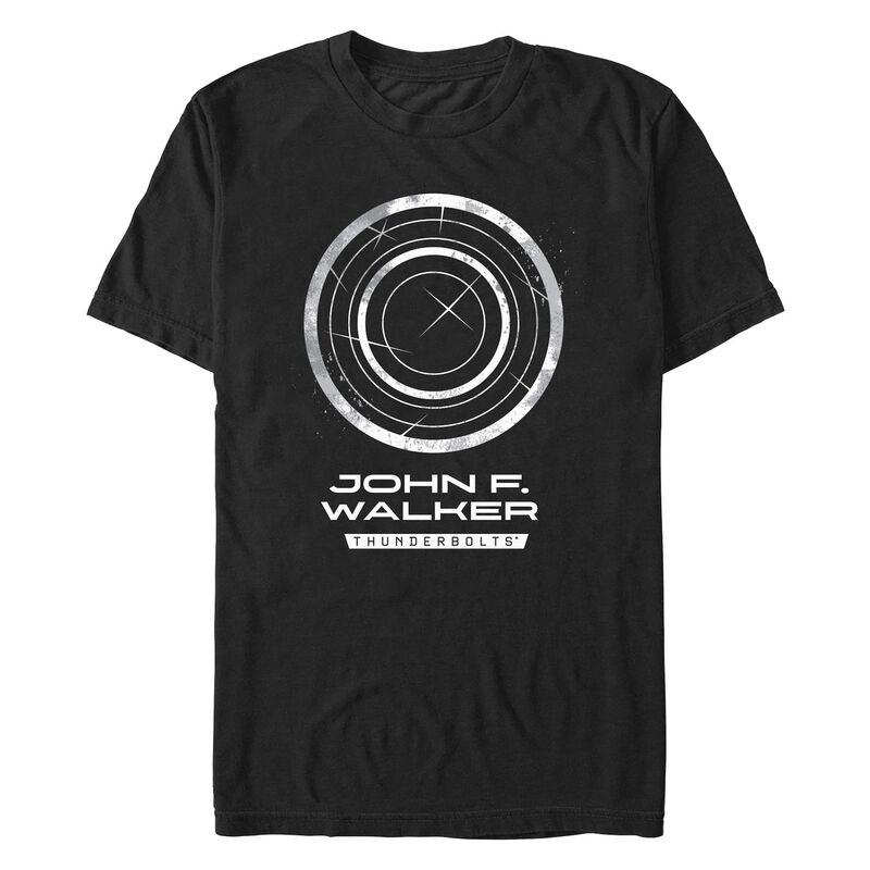 マーベル メンズ トップス Tシャツ トール グラフィック Big & Tall Marvel Thunderbolts John Walker Symbol Graphic Tee Black ブラック