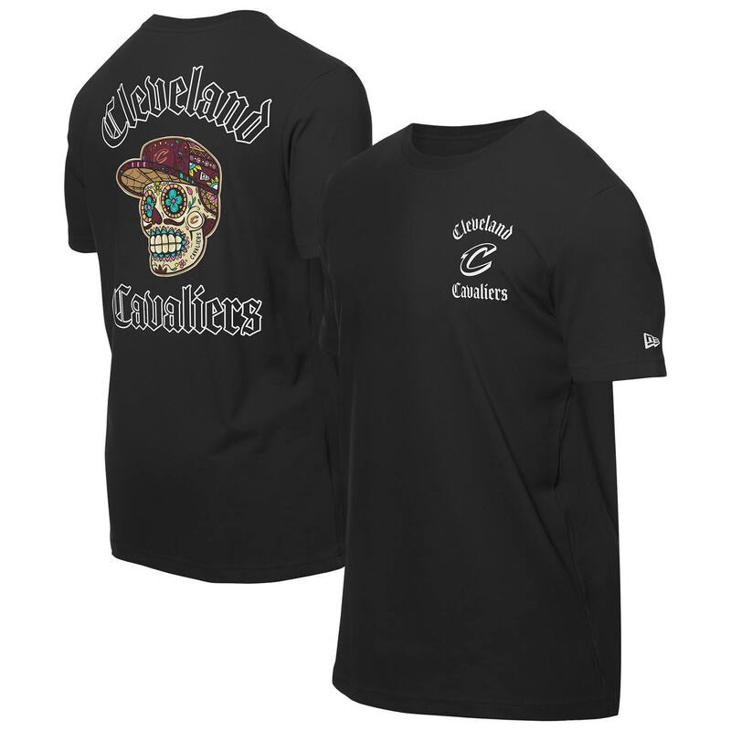 ニューエラ メンズ トップス Tシャツ Men's New Era Black Cleveland Cavaliersugar Skulls T-Shirt Cav Black ブラック