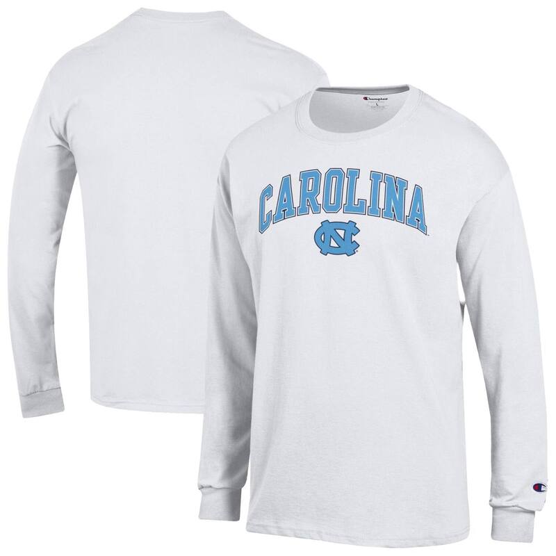 チャンピオン メンズ トップス Tシャツ ロゴ ヒール MenChampion White North Carolina Tar Heels Arch Over Logo Long Sleeve T-Shirt Unc White ホワイト
