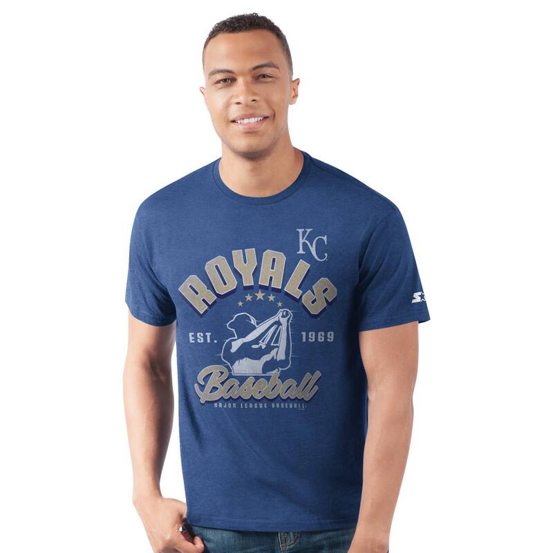 スターター メンズ トップス Tシャツ Men'starteroyal Kansas City Royals Prime Time Batter T-Shirt Ryl Blue ブルー