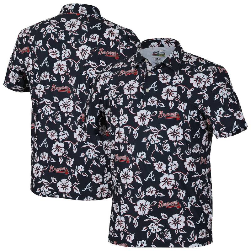 レインスプーナー メンズ トップス Tシャツ ポロシャツ Men's Reyn Spooner Navy Atlanta Braves Pua Performance Polo Brv Navy ネイビー