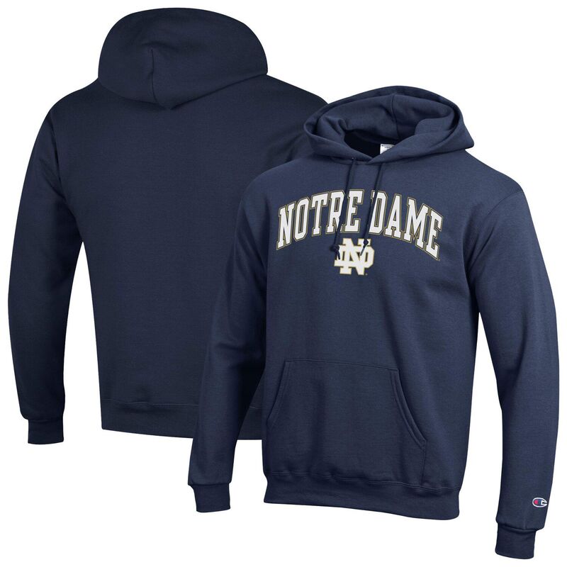 チャンピオン メンズ トップス Tシャツ ロゴ フリース パーカー Men'sChampionavy Notre Dame Fighting Irish Arched Logo Fleece Pullover Hoodie Ntd Navy ネイビー