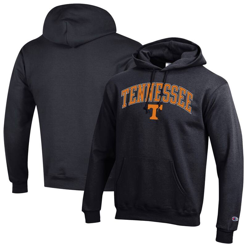 チャンピオン メンズ トップス Tシャツ ロゴ パーカー Men'sChampion Black Tennessee Volunteers Arch Over Logo Pullover Hoodie Ten Black ブラック