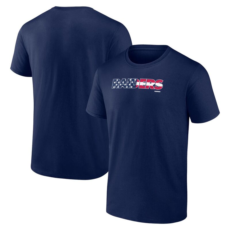 アンブランデッド メンズ トップス Tシャツ Unbranded Men's Navy Las Vegas Raiders Americana T-Shirt Lvr Navy ネイビー