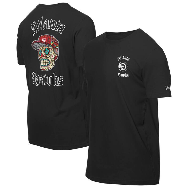 ニューエラ メンズ トップス Tシャツ Men's New Era Black Atlanta Hawksugar Skulls T-Shirt Haw Black ブラック