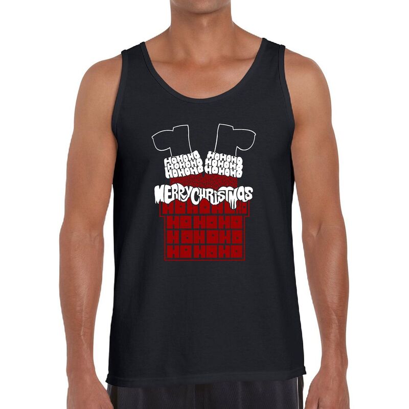 エルエーポップアート メンズ トップス Tシャツ LA Pop Art Chimney Santa - Men's Word Artank Top Black ブラック 7,205円