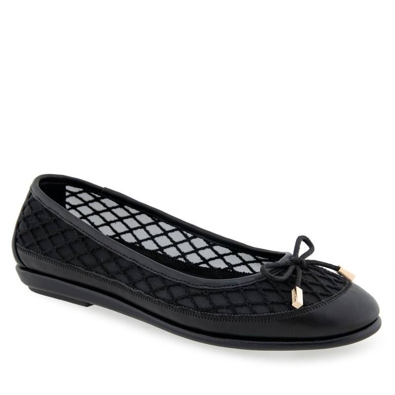 エアロソールズ レディース シューズ サンダル メッシュ Aerosoles Bria Women's Mesh Ballet Flats Black ブラック