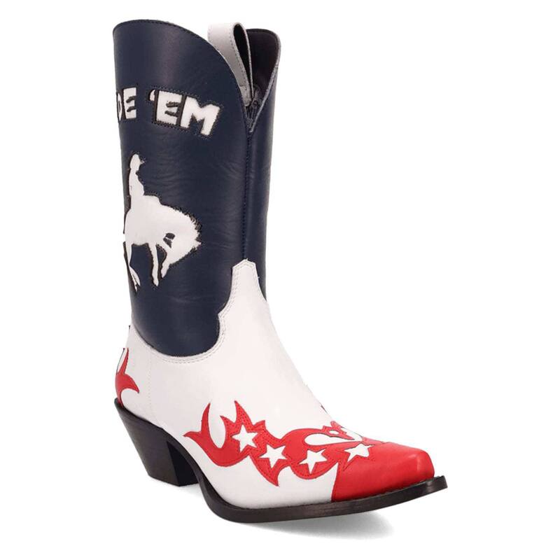 ディンゴ レディース シューズ ブーツ・レインブーツ なめし革 Dingo Cowgirl Women\u0027s Leather Boots Multi Blue 青色 靴-その他-レディース靴