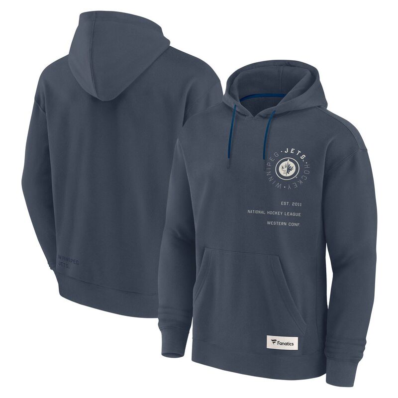 ファナティクス メンズ トップス Tシャツ パーカー Men's Fanatics Navy Winnipeg Jets Future Ground Info Pullover Hoodie Jts Navy ネイビー