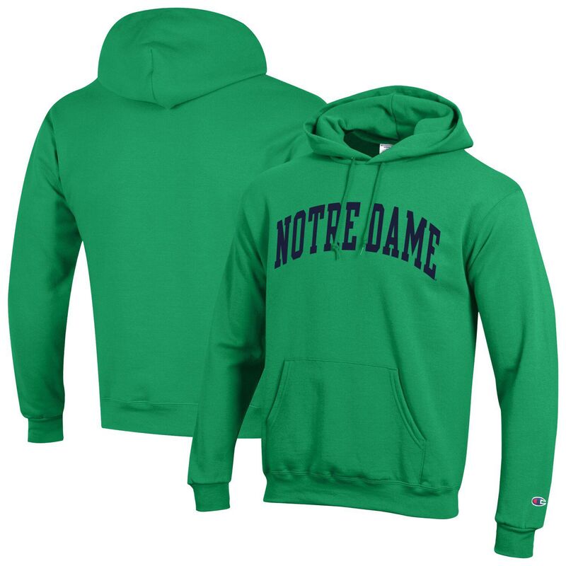 チャンピオン メンズ トップス Tシャツ フリース パーカー Men's Champion Greenotre Dame Fighting Irish Basic Arch Fleece Pullover Hoodie Ntd Green グリーン
