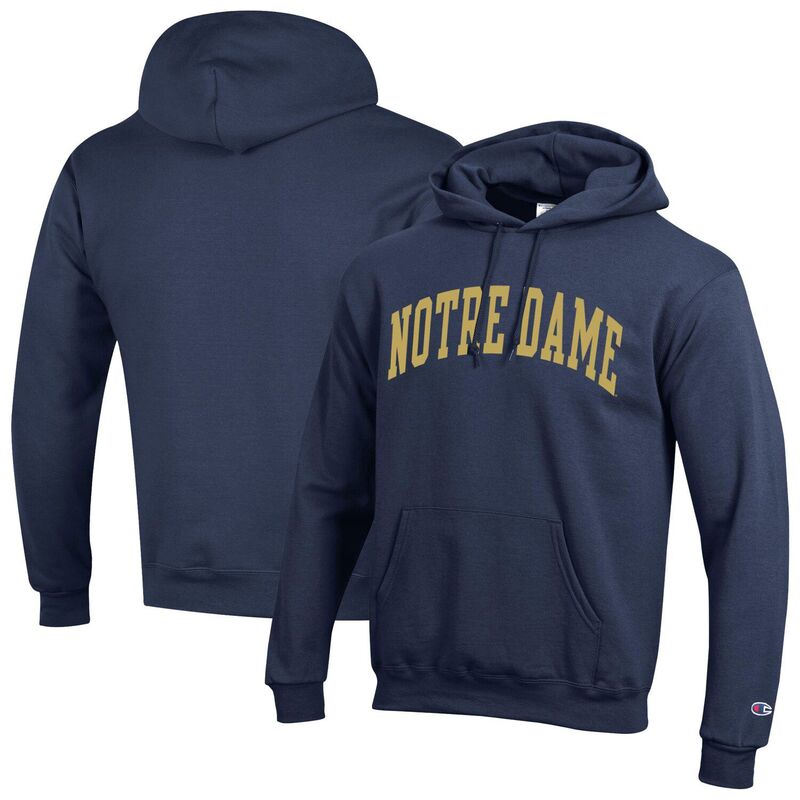 チャンピオン メンズ トップス Tシャツ フリース パーカー Men's Championavy Notre Dame Fighting Irish Basic Arch Fleece Pullover Hoodie Ntd Navy ネイビー