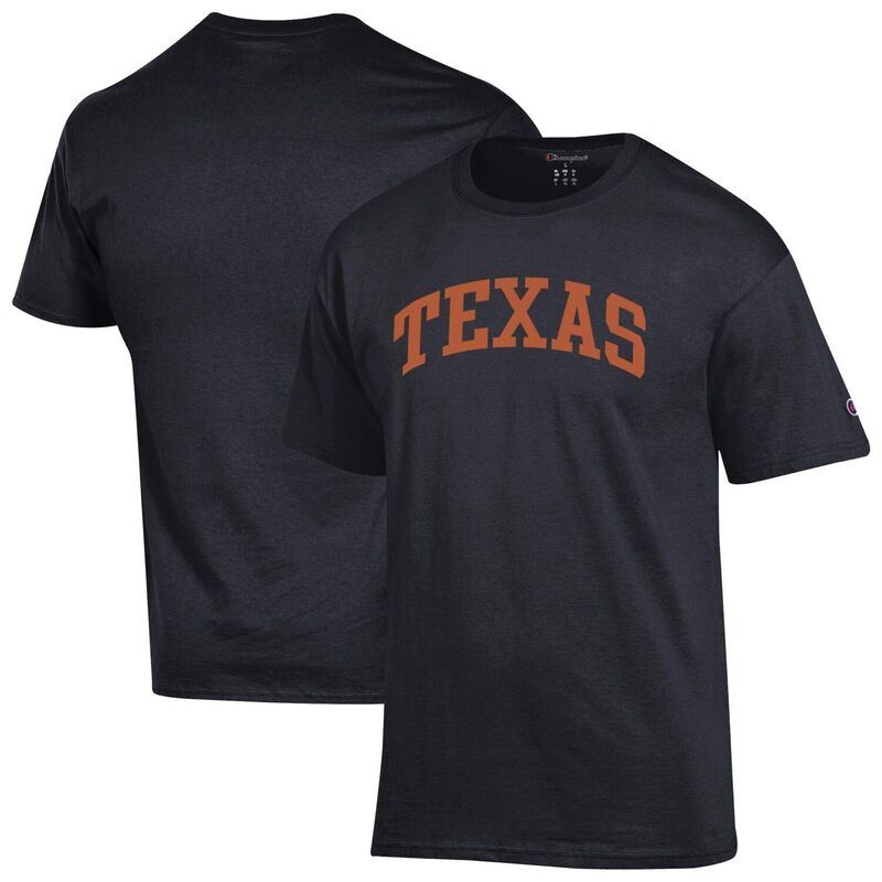 チャンピオン メンズ トップス Tシャツ Men's Champion Black Texas Longhorns Basic Arch T-Shirtex Black ブラック