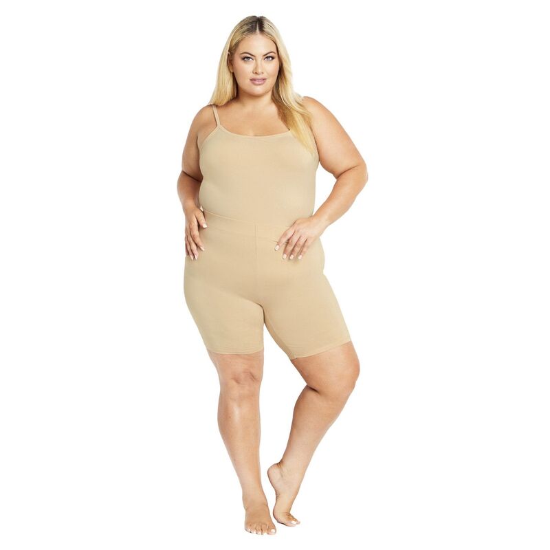 アベニュー レディース ボトムス ハーフパンツ・ショーツ プラスサイズ Avenue Women's Plusize Anti Chaffing Short Neutral|ReVida 店