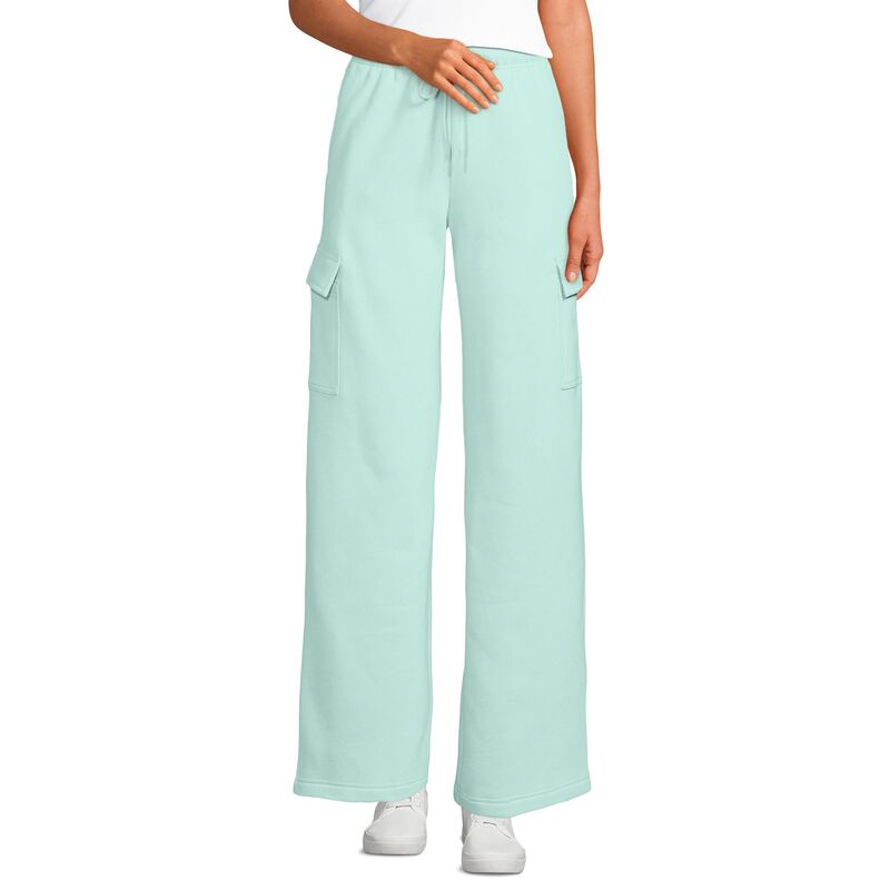 ランズエンド レディース ボトムス カジュアルパンツ ワイドレッグ カーゴパンツ Women's Lands' End Seriousweats High Rise Wide Leg Cargo Pants Julep｜ReVida 店