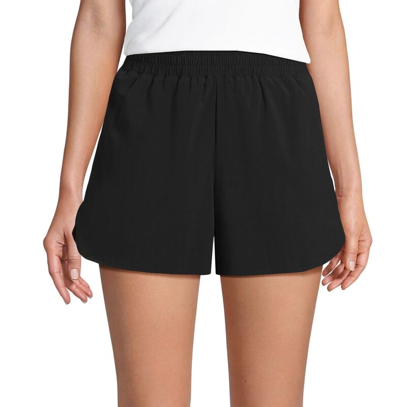 ランズエンド レディース ボトムス ハーフパンツ・ショーツ ショートパンツ Women's Lands' End Active Woven 4-in. Shorts Black ブラック|ReVida 店