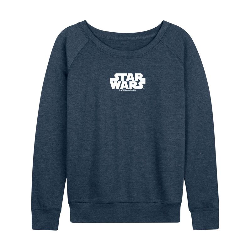 スター ウォーズ レディース トップス Tシャツ パイル ロゴ Women'star Wars Classic Logo French Terry Long Sleeve Tee Heather Indigo ヘザー 10,110円