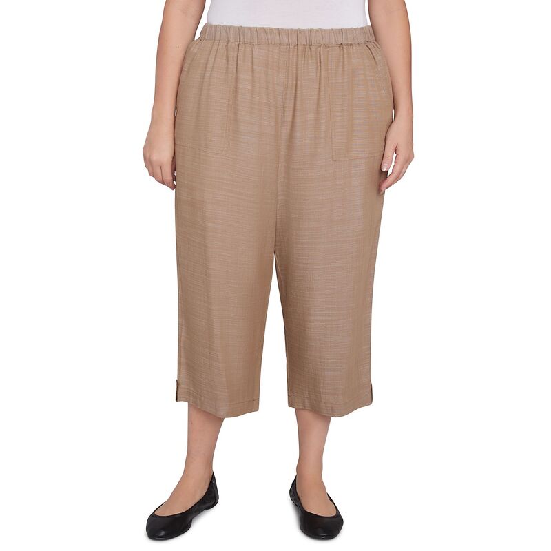 アルフレッド ダナー レディース ボトムス カジュアルパンツ プラスサイズ キャップ Plusize Alfredunnerelaxed Button Tab Capris Bamboo