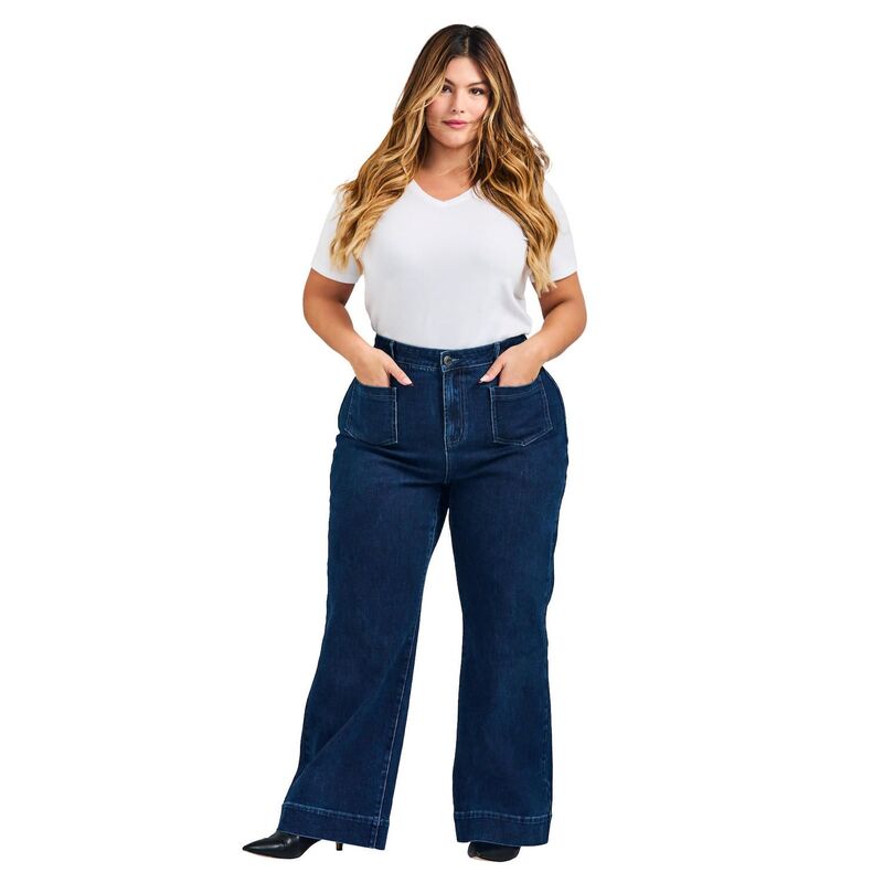 アベニュー レディース ボトムス ジーンズズボン下 ワイドレッグ つけ加える大きさ Avenue Women\u0027s Plusizemma Wide Leg Jean Dark Wash