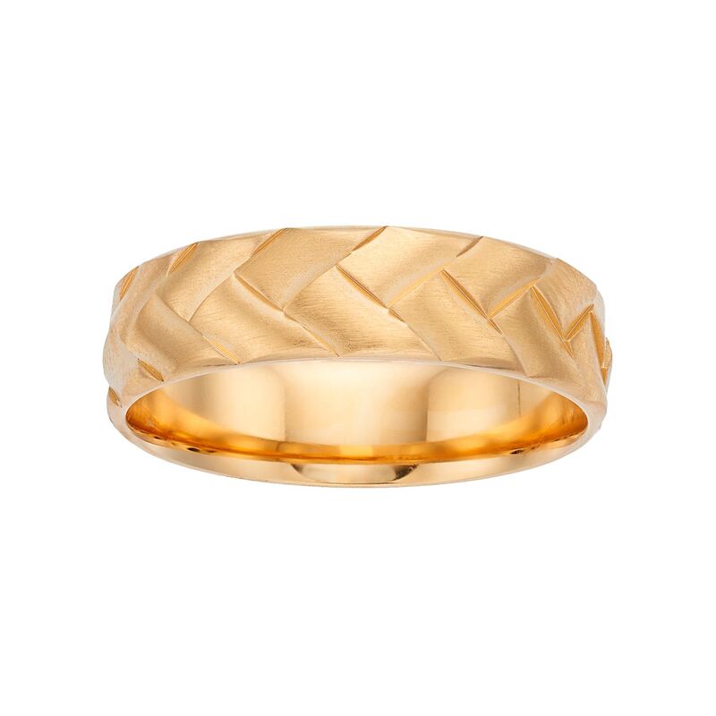 アンブランデッド メンズ アクセサリー リング Unbranded Men'sterling Silver Braided Wedding Band 14k Gold Over ゴールド