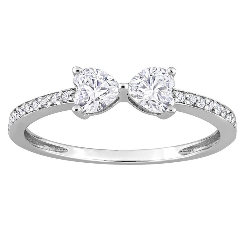ステラ グレース レディース アクセサリー リング Stella Grace Sterling Silver 3/5 Carat.W. Lab-Created Moissanite Duo Heart Ring Sterling シルバー