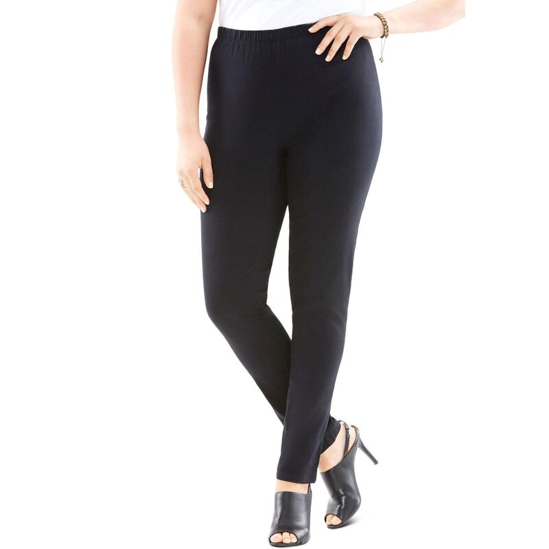 ロアマンズ レディース ボトムス デニムパンツ プラスサイズ プチ Roaman's Women's Plusize Petite Slim Leg Comfort Stretch Jean Black Denim ブラック 9,485円