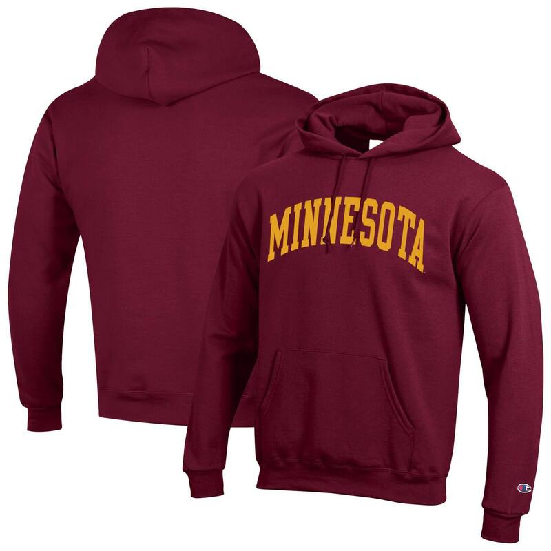 チャンピオン メンズ トップス Tシャツ フリース パーカー Men's Champion Maroon Minnesota Golden Gophers Basic Arch Fleece Pullover Hoodie Min Red レッド